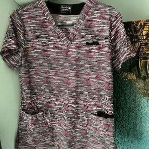 Sanibel Scrubs Multicolor Scrub Top